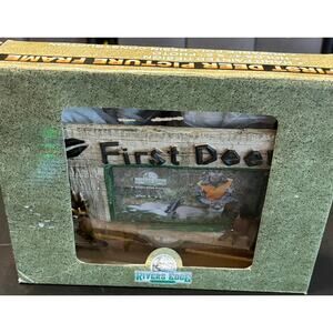Rivers Edge First Deer Frame 4x6 Hand Painted Poly Resin NIB Hunting Gift